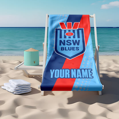 LIMITED EDITION - NEW 19 NSW PERSONALIZED BEACH TOWEL GIFT FOR FANS