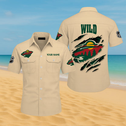 LIMITED EDITION - NEW CUSTOMIZED NHL13 MNW MINNESOTA WILD CARGO SHIRT