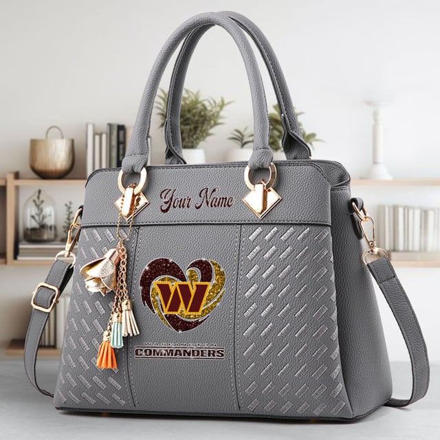 LIMITED EDITION - NEW CUSTOMIZED NFL12 WTC WASHINGTON COMMANDERS ZIP HANDBAG MULTICOLOR