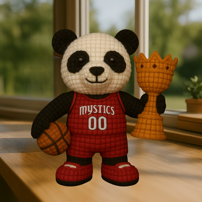 LIMITED EDITION - WNBA 09 WSM WASHINGTON MYSTICS HANDMADE CROCHET