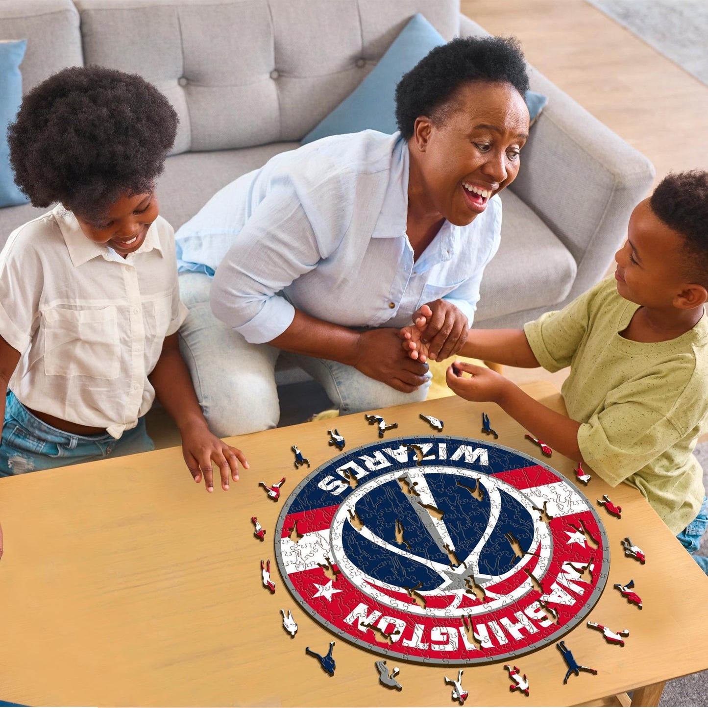 LIMITED EDITION - NEW CUSTOMIZED NBA28 WW WASHINGTON WIZARDS WOODEN PUZZLE