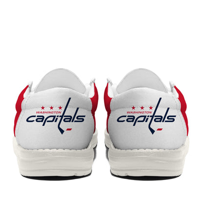 LIMITED EDITION - NEW CUSTOMIZED NHL10 WCP WASHINGTON CAPITALS LOAFER SHOES
