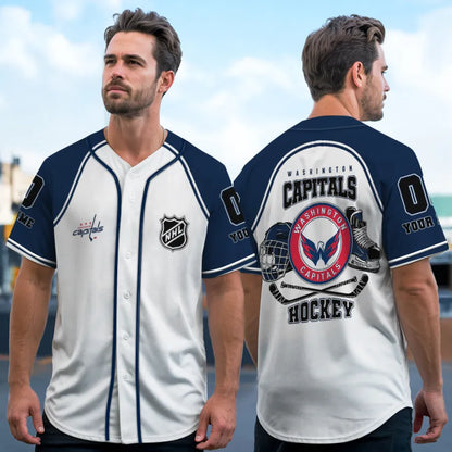 LIMITED EDITION - NEW CUSTOMIZED NHL10 WS CAPITALS BASEBALL JERSEY