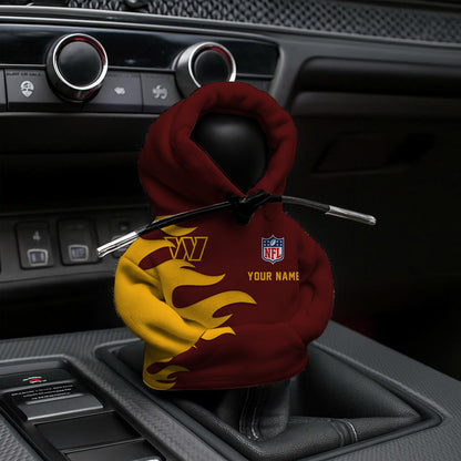 LIMITED EDITION - NEW CUSTOMIZED NFL12 WTC WASHINGTON COMMANDERS CAR HOODIE SHIFT KNOB COVER