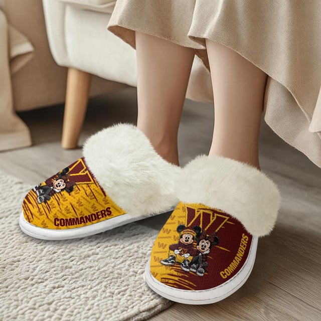 LIMITED EDITION - NEW CUSTOMIZED NFL12 WTC WASHINGTON COMMANDERS COTTON SLIPPERS