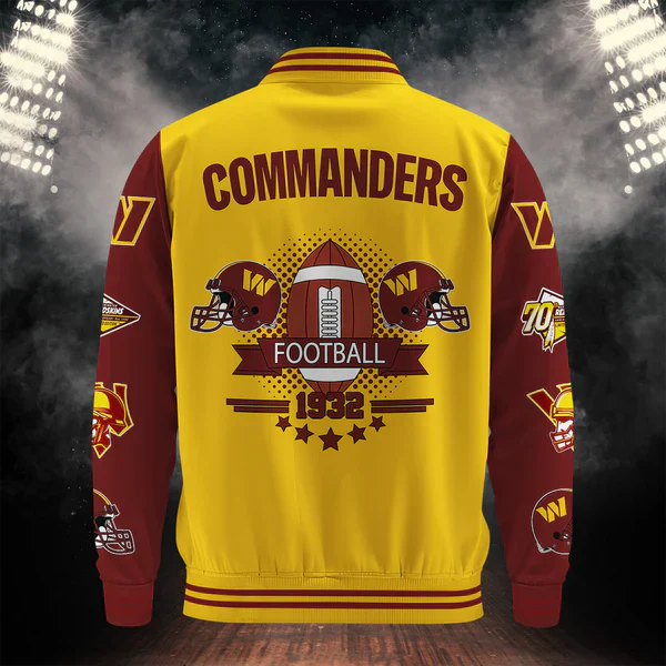 LIMITED EDITION - NEW CUSTOMIZED NFL12 WTC WASHINGTON COMMANDERS BASEBALL JACKET