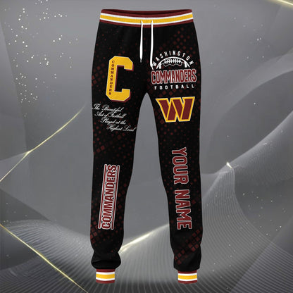 LIMITED EDITION - NEW CUSTOMIZED NFL12 WTC WASHINGTON COMMANDERS SATIN VARSITY JACKET & LONG PANTS