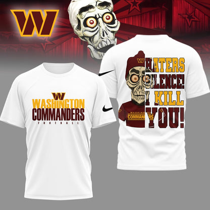 LIMITED EDITION - NEW CUSTOMIZED NFL12 WTC WASHINGTON COMMANDERS HATERS SILENCE I KILL YOU SHIRT