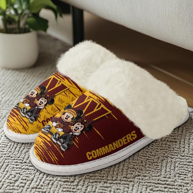 LIMITED EDITION - NEW CUSTOMIZED NFL12 WTC WASHINGTON COMMANDERS COTTON SLIPPERS
