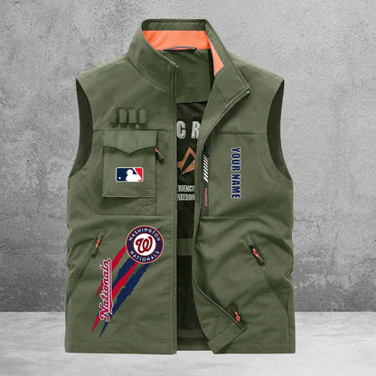 LIMITED EDITION - NEW CUSTOMIZED MLB28 WNS WASHINGTON NATIONALS SLEEVELESS VEST