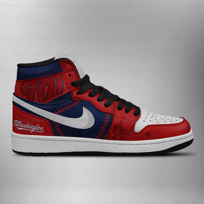 LIMITED EDITION - NEW CUSTOMIZED MLB28 WA NATIONALS AIR JORDAN SNEAKERS
