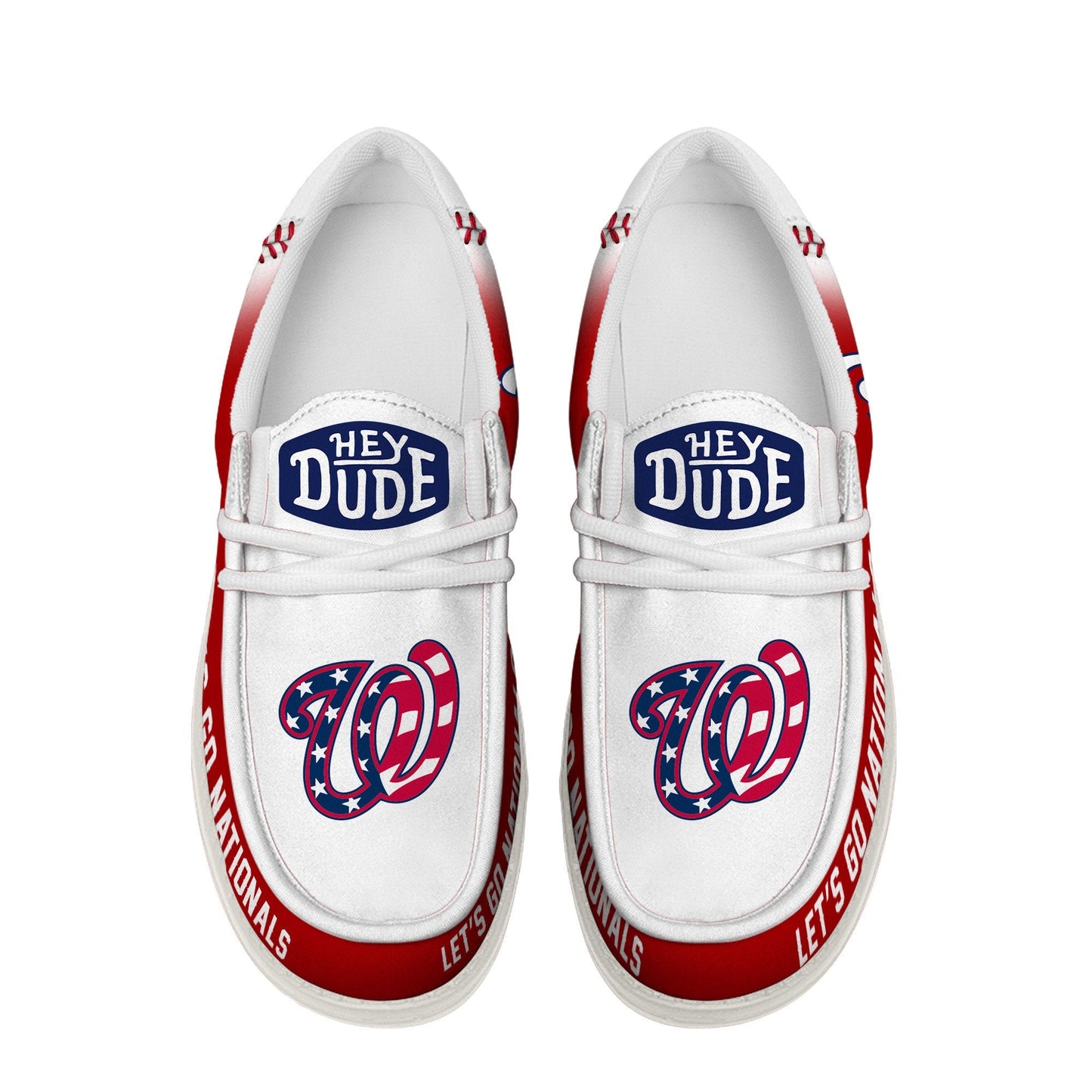 LIMITED EDITION - NEW CUSTOMIZED MLB28 WA NATIONALS LOAFER SHOES
