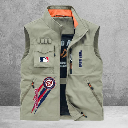 LIMITED EDITION - NEW CUSTOMIZED MLB28 WNS WASHINGTON NATIONALS SLEEVELESS VEST