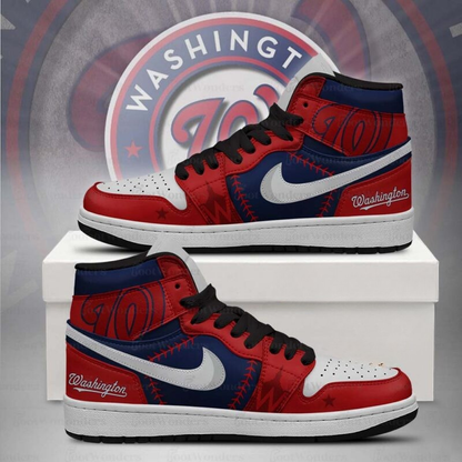 LIMITED EDITION - NEW CUSTOMIZED MLB28 WA NATIONALS AIR JORDAN SNEAKERS
