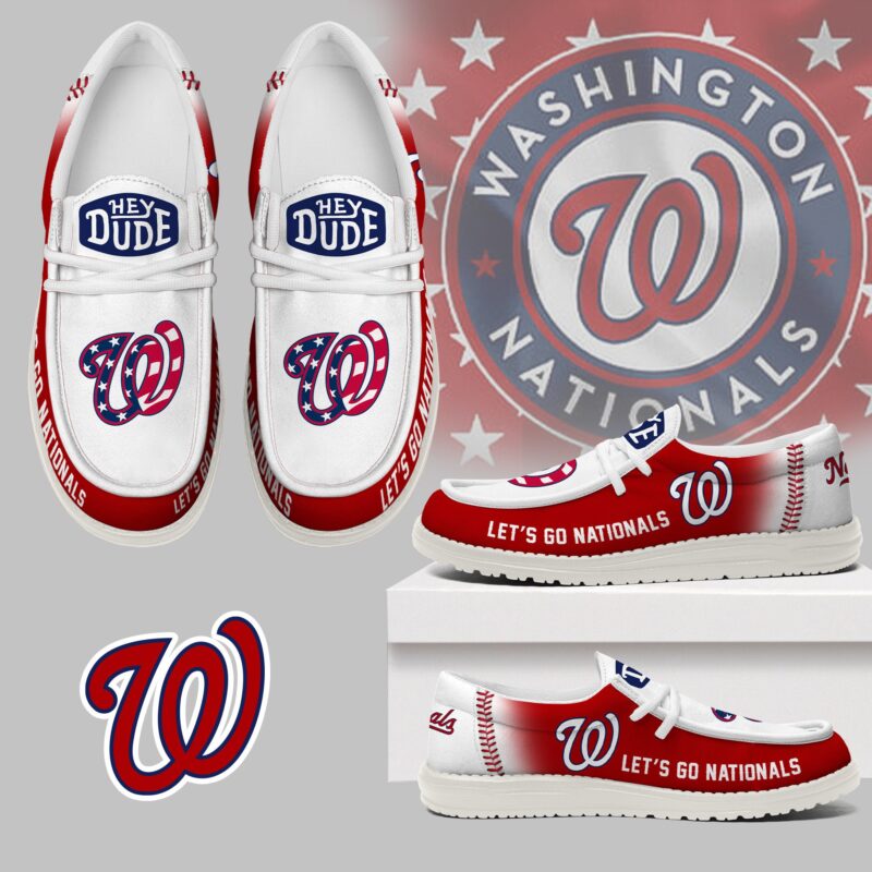 LIMITED EDITION - NEW CUSTOMIZED MLB28 WA NATIONALS LOAFER SHOES