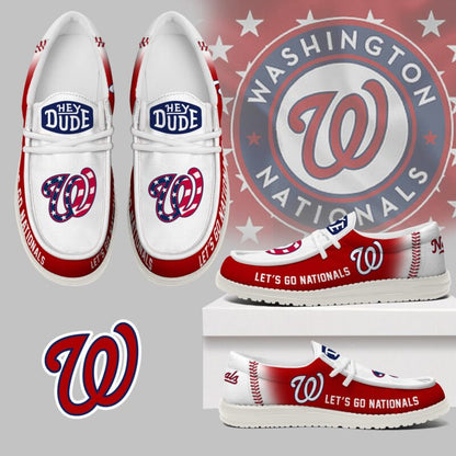 LIMITED EDITION - NEW CUSTOMIZED MLB28 WA NATIONALS LOAFER SHOES