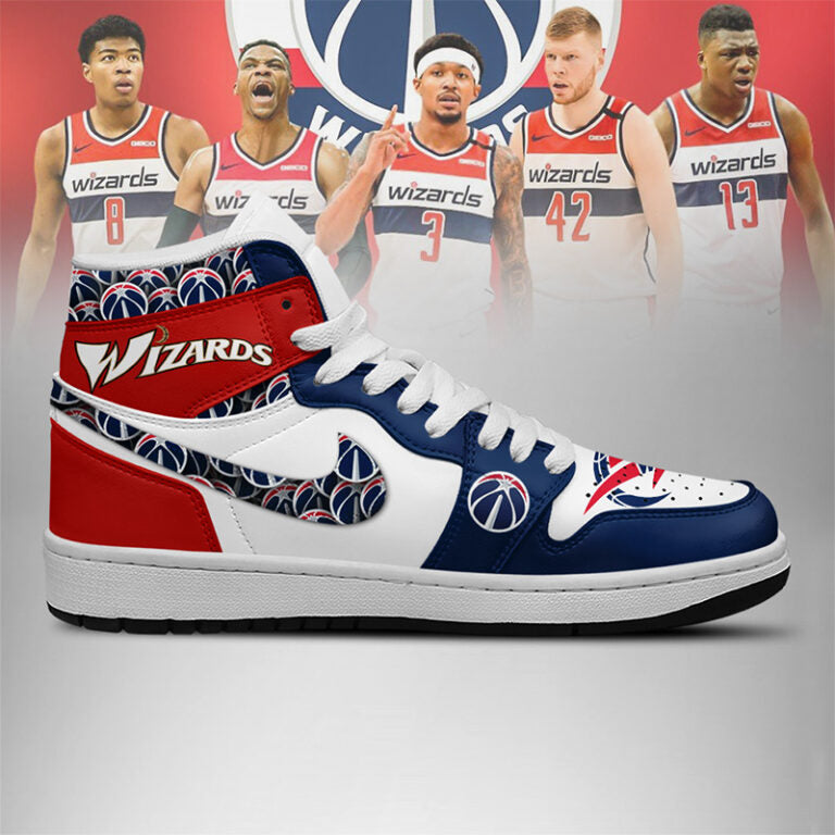 LIMITED EDITION - NEW CUSTOMIZED NBA28 WA WIZARDS AIR JORDAN SNEAKERS