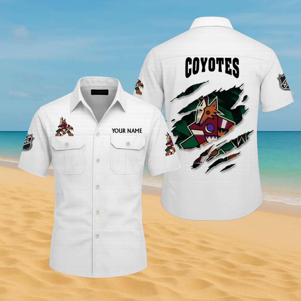 LIMITED EDITION - NEW CUSTOMIZED NHL30 AZC ARIZONA COYOTES CARGO SHIRT