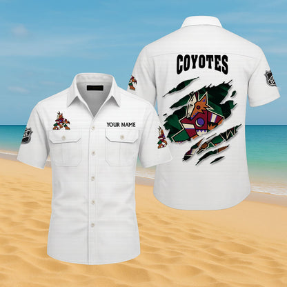 LIMITED EDITION - NEW CUSTOMIZED NHL30 AZC ARIZONA COYOTES CARGO SHIRT
