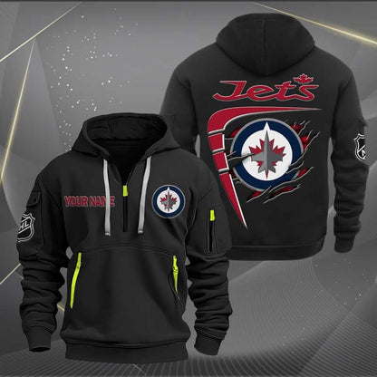 LIMITED EDITION - NEW CUSTOMIZED NHL20 STK SEATTLE KRAKEN QUARTER ZIP HOODIE
