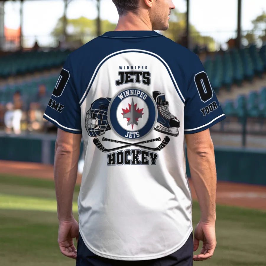 LIMITED EDITION - NEW CUSTOMIZED NHL21 WN JETS BASEBALL JERSEY