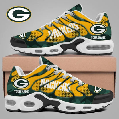 LIMITED EDITION - NEW CUSTOMIZED NFL08 GBP GREEN BAY PACKERS UNISEX AIR MAX PLUS SNEAKERS