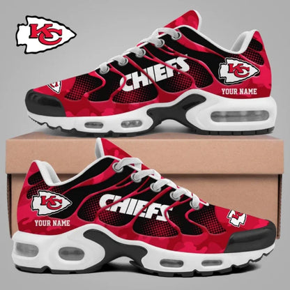 LIMITED EDITION - NEW CUSTOMIZED NFL01 KCC KANSAS CITY CHIEFS UNISEX AIR MAX PLUS SNEAKERS