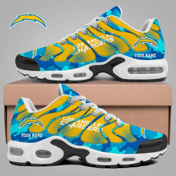 LIMITED EDITION - NEW CUSTOMIZED NFL09 LAC LOS ANGELES CHARGERS UNISEX AIR MAX PLUS SNEAKERS
