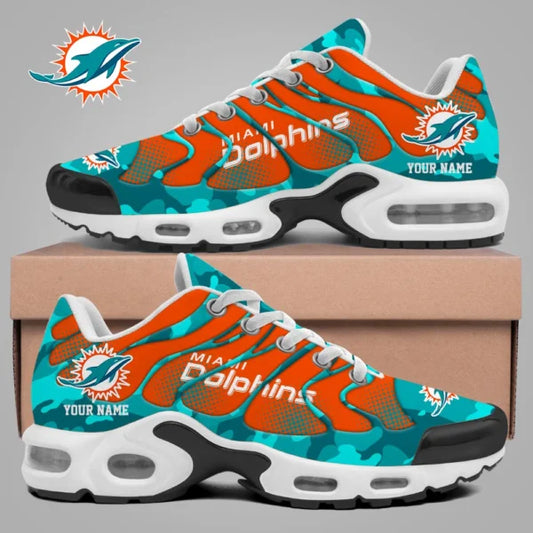 LIMITED EDITION - NEW CUSTOMIZED NFL19 MDP MIAMI DOLPHINS UNISEX AIR MAX PLUS SNEAKERS