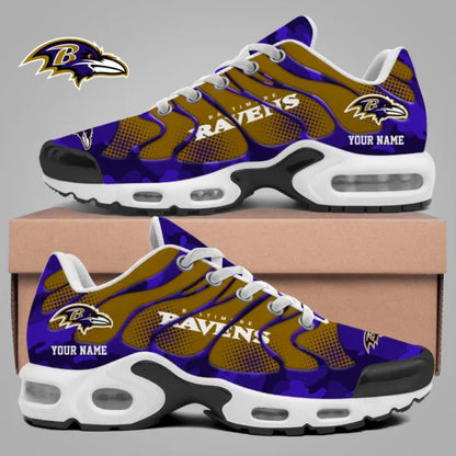 LIMITED EDITION - NEW CUSTOMIZED NFL28 BTR BALTIMORE RAVENS UNISEX AIR MAX PLUS SNEAKERS