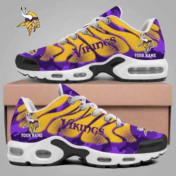 LIMITED EDITION - NEW CUSTOMIZED NFL05 MVK MINNESOTA VIKINGS UNISEX AIR MAX PLUS SNEAKERS