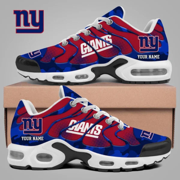 LIMITED EDITION - NEW CUSTOMIZED NFL32 NYG NEW YORK GIANTS UNISEX AIR MAX PLUS SNEAKERS