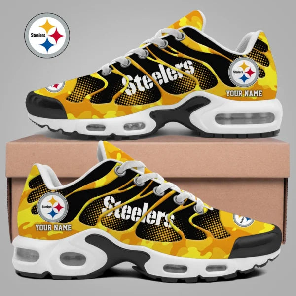 LIMITED EDITION - NEW CUSTOMIZED NFL14 PSB PITTSBURGH STEELERS UNISEX AIR MAX PLUS SNEAKERS