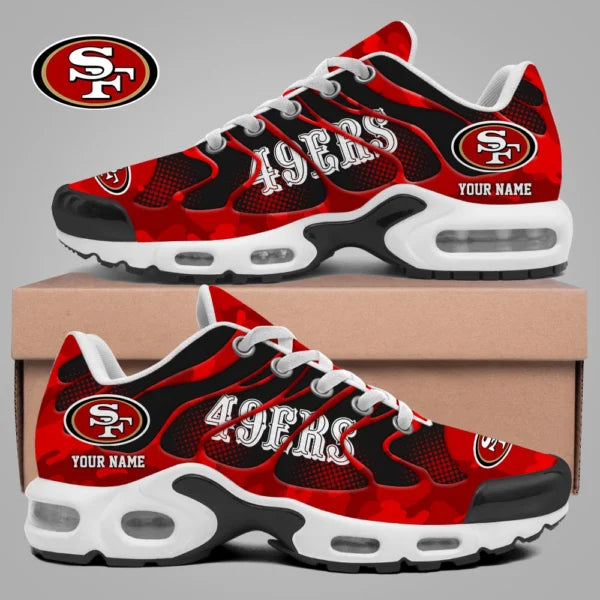 LIMITED EDITION - NEW CUSTOMIZED NFL11 SF49 SAN FRANCISCO 49ERS UNISEX AIR MAX PLUS SNEAKERS