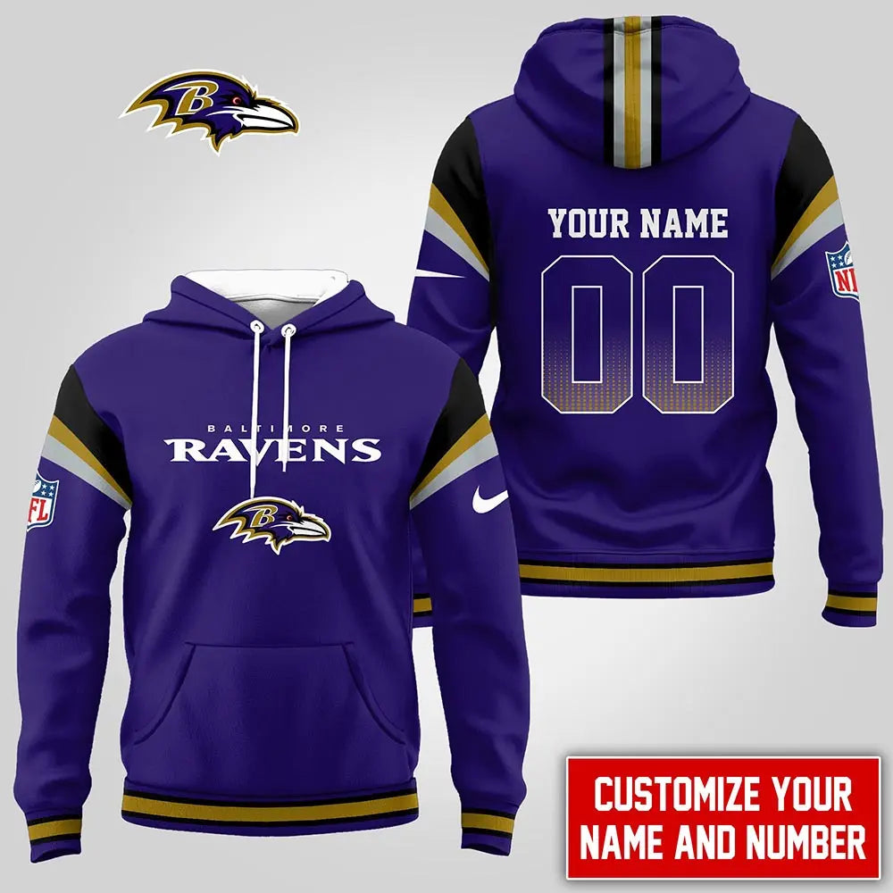 LIMITED EDITION - NEW CUSTOMIZED NFL28 BTR BALTIMORE RAVENS UNISEX T-SHIRT, POLO, HOODIE & JACKETS