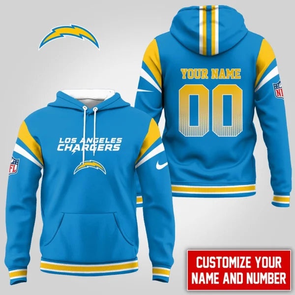 LIMITED EDITION - NEW CUSTOMIZED NFL09 LAC LOS ANGELES CHARGERS UNISEX T-SHIRT, POLO, HOODIE & JACKETS