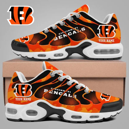 LIMITED EDITION - NEW CUSTOMIZED NFL16 CCB CINCINNATI BENGALS UNISEX AIR MAX PLUS SNEAKERS