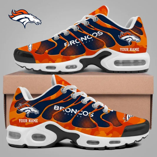 LIMITED EDITION - NEW CUSTOMIZED NFL13 DVB DENVER BRONCOS UNISEX AIR MAX PLUS SNEAKERS