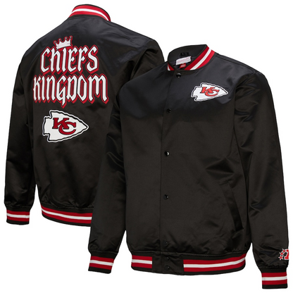 LIMITED EDITION - NEW PREMIUM NFL01 KCC KANSAS CITY CHIEFS SATIN VARSITY JACKET