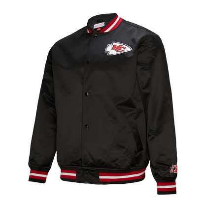 LIMITED EDITION - NEW PREMIUM NFL01 KCC KANSAS CITY CHIEFS SATIN VARSITY JACKET