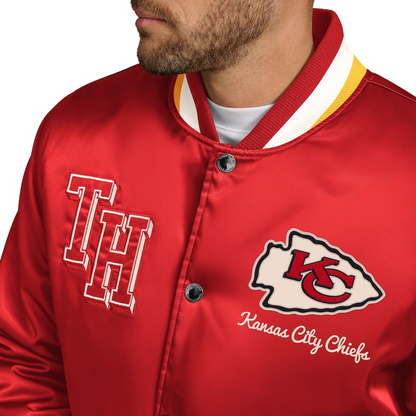 LIMITED EDITION - NEW PREMIUM NFL01 KCC KANSAS CITY CHIEFS SATIN VARSITY JACKET