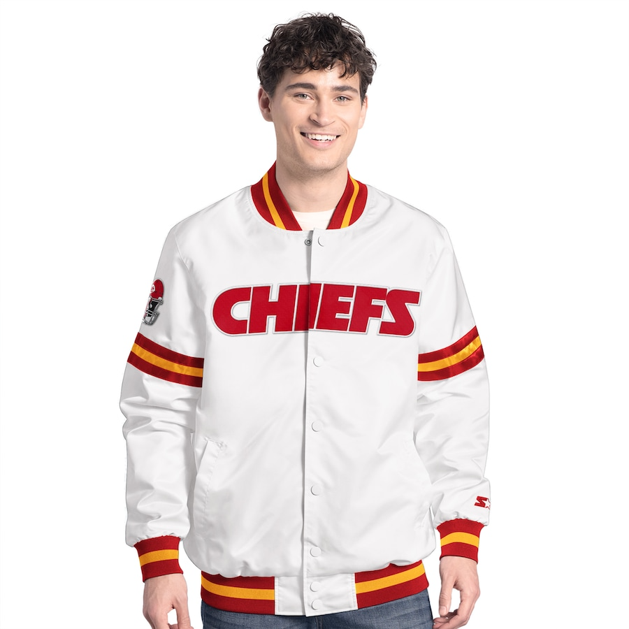 LIMITED EDITION - NEW PREMIUM NFL01 KCC KANSAS CITY CHIEFS SATIN VARSITY JACKET