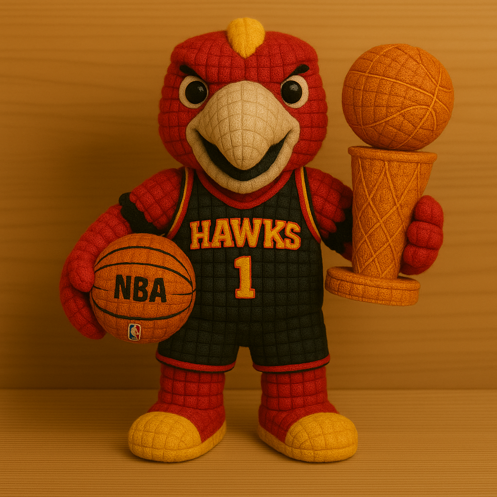 Limited Edition - NBA 17 AH Atlanta Hawks Handmade Crochet