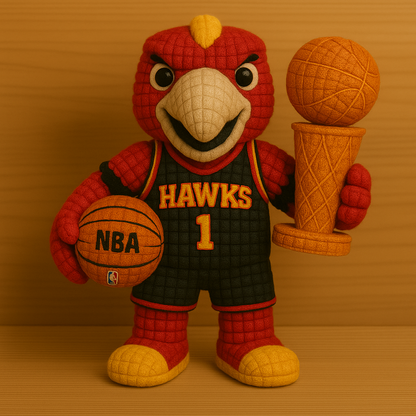 Limited Edition - NBA 17 AH Atlanta Hawks Handmade Crochet