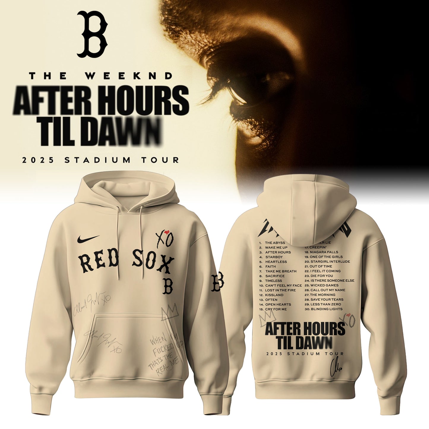 BOS x The Weeknd After Hours Til Dawn Hoodie Limited Edition (Kids & Adults)