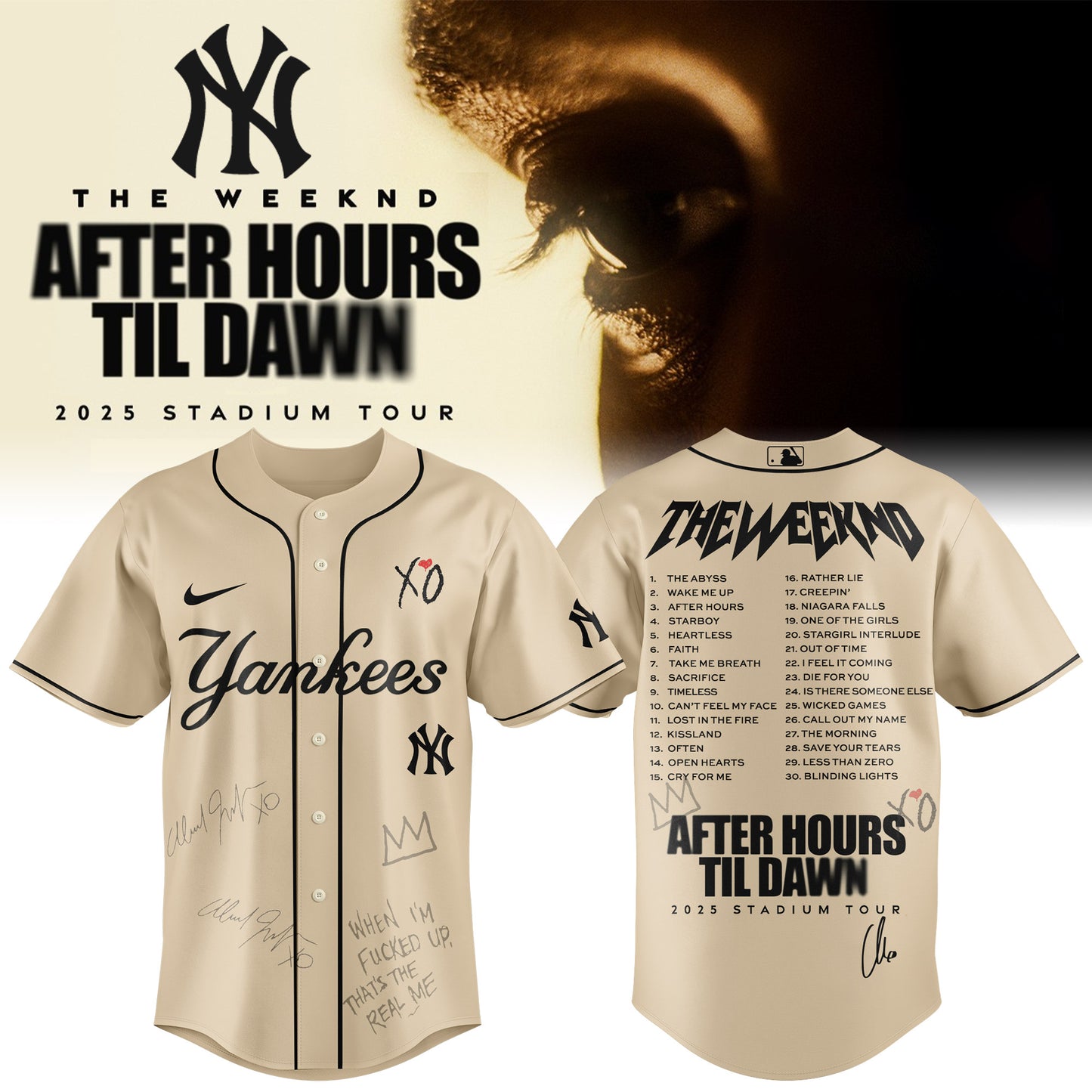 NYY x The Weeknd After Hours Til Dawn Jersey Limited Edition