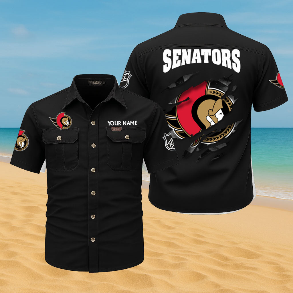 LIMITED EDITION - NEW CUSTOMIZED NHL29 OSN OTTAWA SENATORS CARGO SHIRT