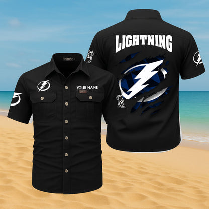 LIMITED EDITION - NEW CUSTOMIZED NHL12 TPL TAMPA BAY LIGHTNING CARGO SHIRT