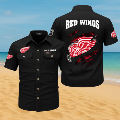 LIMITED EDITION - NEW CUSTOMIZED NHL22 DRW DETROIT RED WINGS CARGO SHIRT