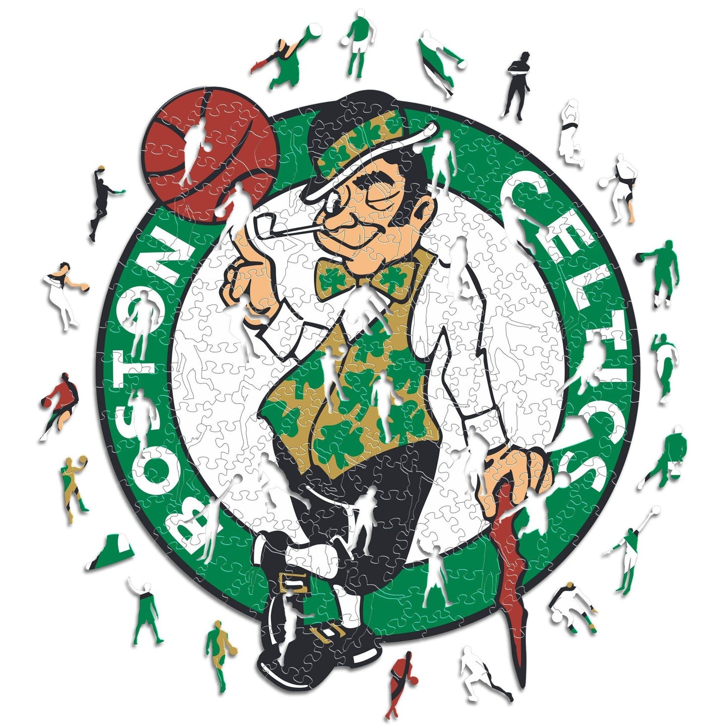 LIMITED EDITION - NEW CUSTOMIZED NBA03 BC BOSTON CELTICS WOODEN PUZZLE